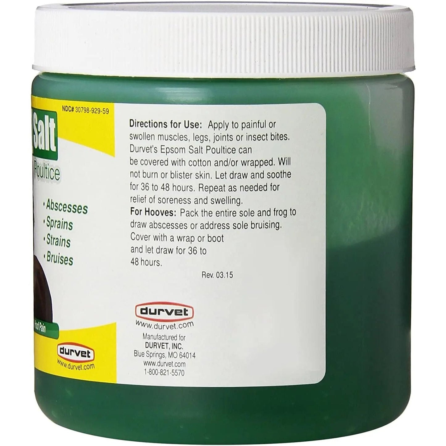 Durvet Epsom Salt Poultice Gel for Horse Muscle Joint Hoof Care 20 oz.