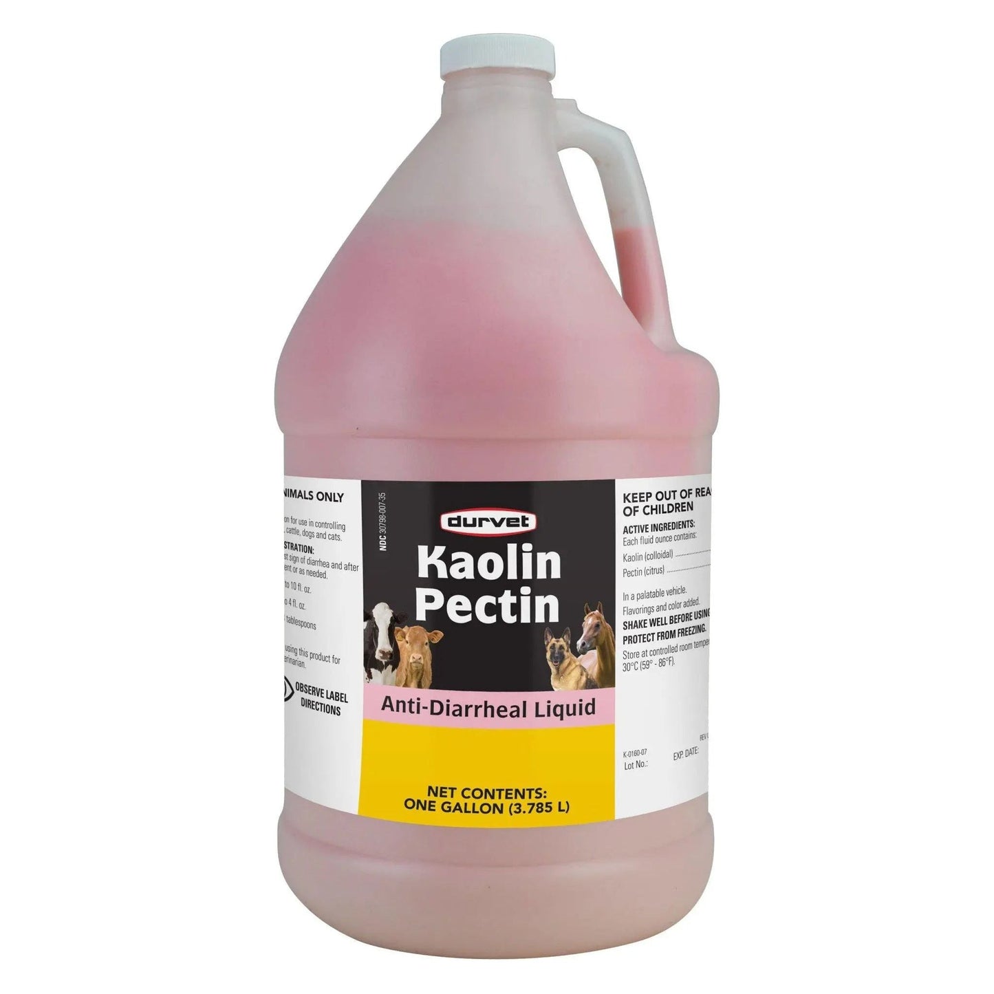 Durvet Kaolin Pectin Anti-Diarrheal Horse Cattle Dog & Cat Digestive 1 Gallon