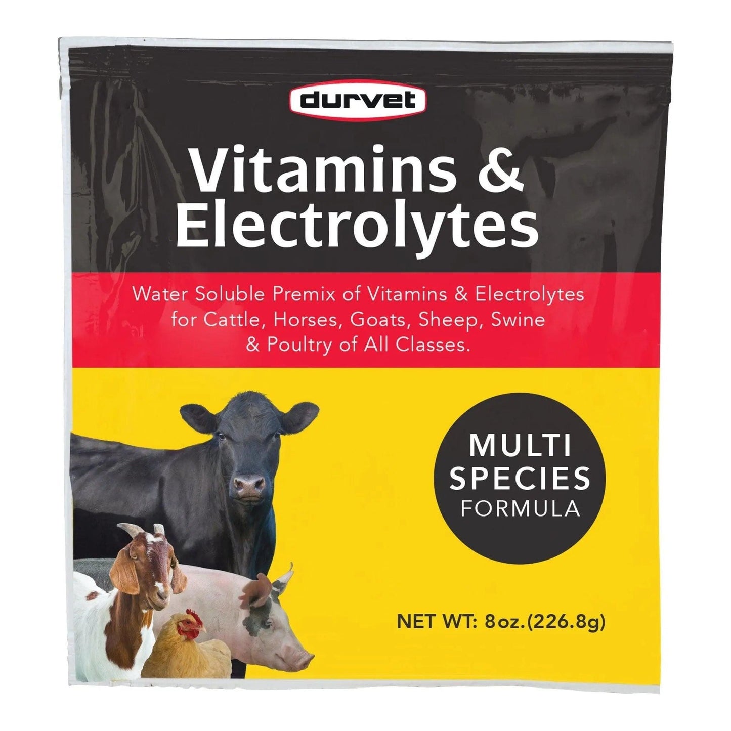 Durvet Vitamins & Electrolytes for Poultry Livestock Horses 8 oz.