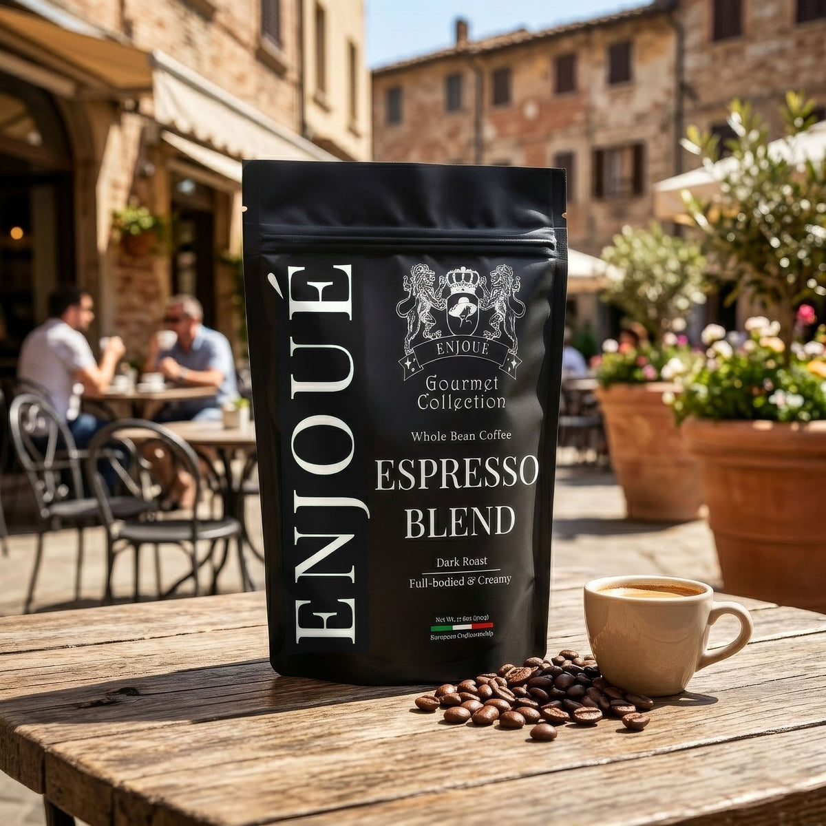 Enjoue Espresso Blend Coffee Whole Bean Coffee 17.6oz/500g