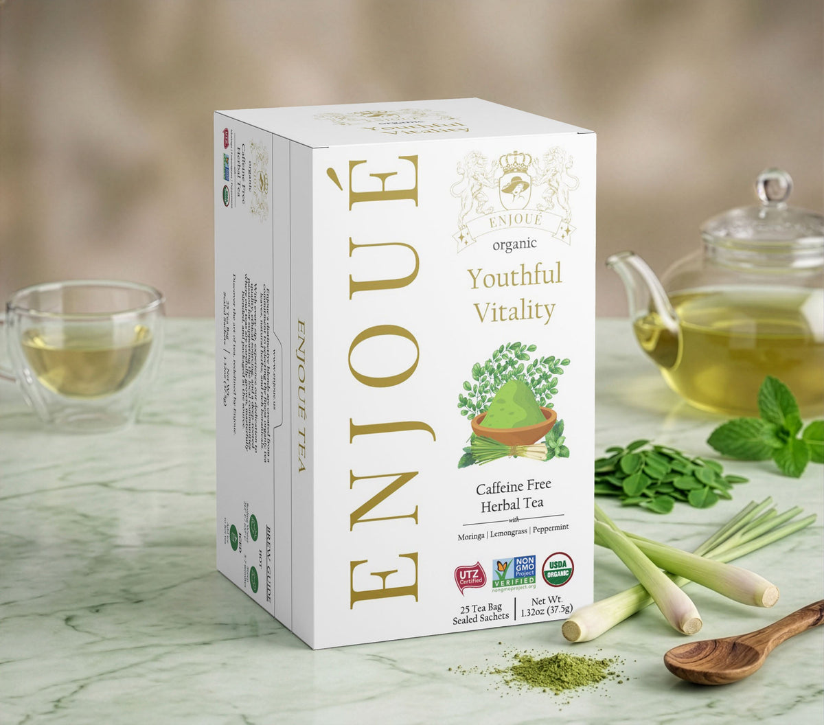 Enjoue Organic Youthful Vitality Herbal Tea 25ct