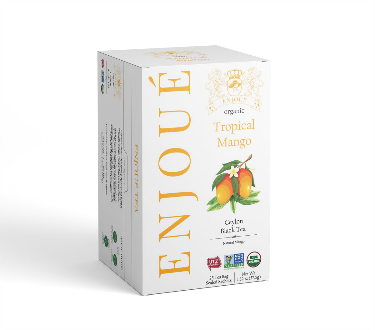 Enjoue Organic Tropical Mango Flavored Black Tea 25 tea bags