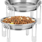 Elevated Cat Bowls Stainless Steel Raised Anti Vomit Small Dog 2/3 Pack