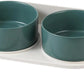Elevated Ceramic Cat & Dog Bowl Set with Splash Guard, Non-Slip Stand (2x480ml)