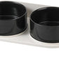 Elevated Ceramic Cat & Dog Bowl Set with Splash Guard, Non-Slip Stand (2x480ml)