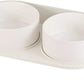 Elevated Ceramic Cat & Dog Bowl Set with Splash Guard, Non-Slip Stand (2x480ml)