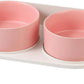 Elevated Ceramic Cat & Dog Bowl Set with Splash Guard, Non-Slip Stand (2x480ml)