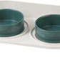 Elevated Ceramic Cat & Dog Bowl Set with Splash Guard, Non-Slip Stand (2x480ml)