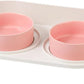 Elevated Ceramic Cat & Dog Bowl Set with Splash Guard, Non-Slip Stand (2x480ml)