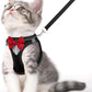 Escape Proof Cat Harness Leash Set Reflective Breathable Adjustable