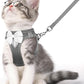 Escape Proof Cat Harness Leash Set Reflective Breathable Adjustable