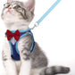 Escape Proof Cat Harness Leash Set Reflective Breathable Adjustable