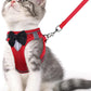 Escape Proof Cat Harness Leash Set Reflective Breathable Adjustable