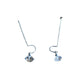 Pendientes Bertoni Herkimer Threads - Plata de ley
