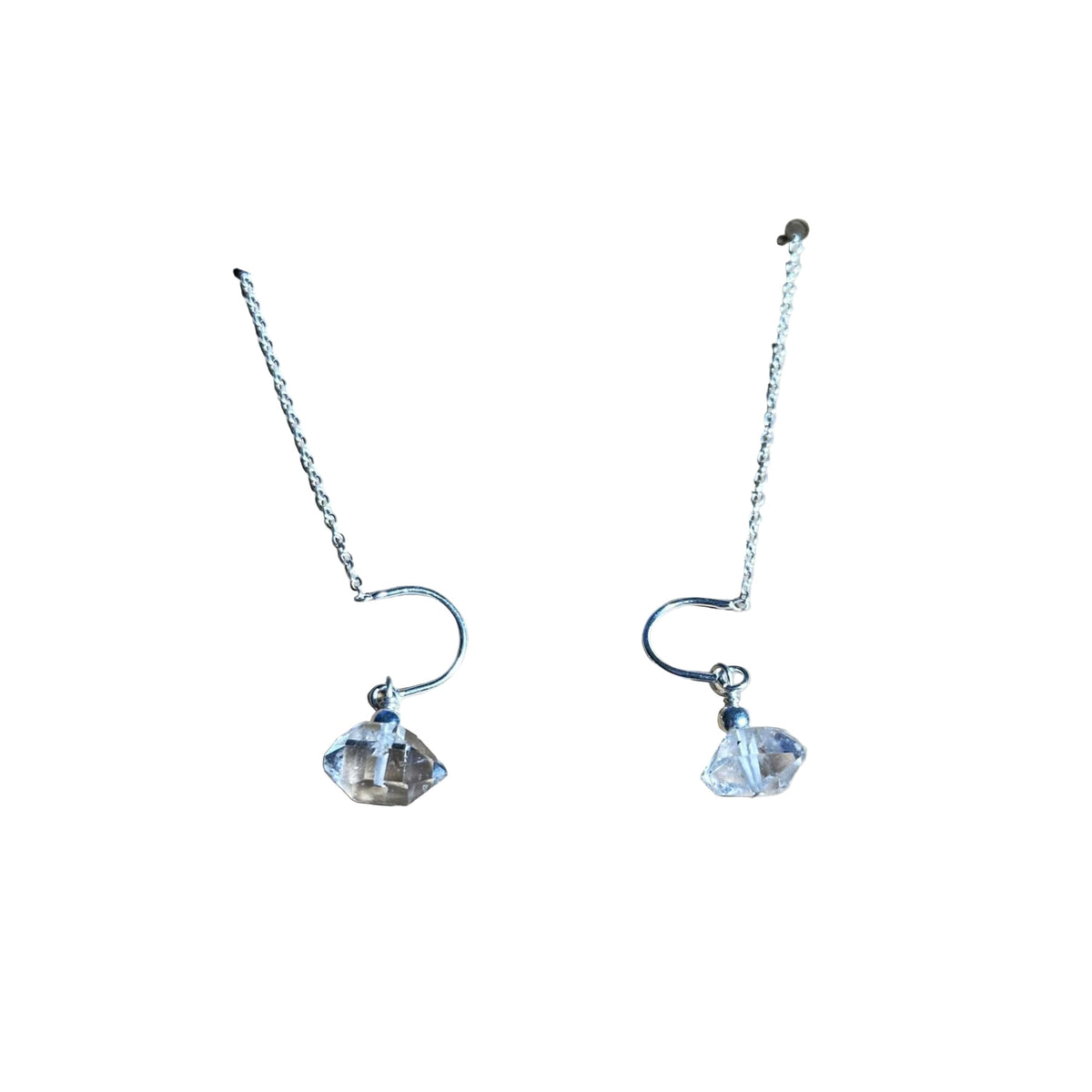 Pendientes Bertoni Herkimer Threads - Plata de ley