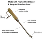 Stainless Steel Garden Dandelion Weeder (classic wood handle)