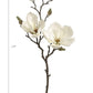 19" Faux Magnolia Stem White