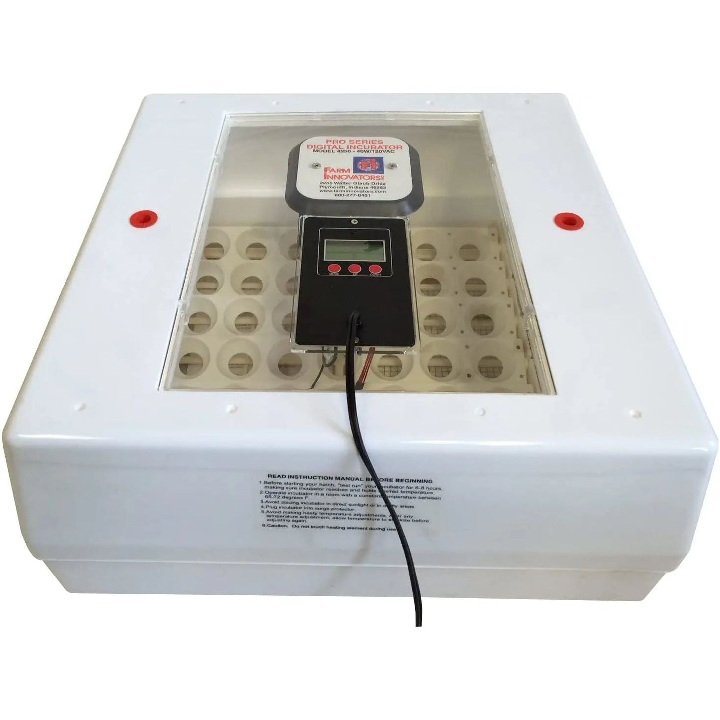 Farm Innovators Model 4250 Circulated Air Incubator with Turner