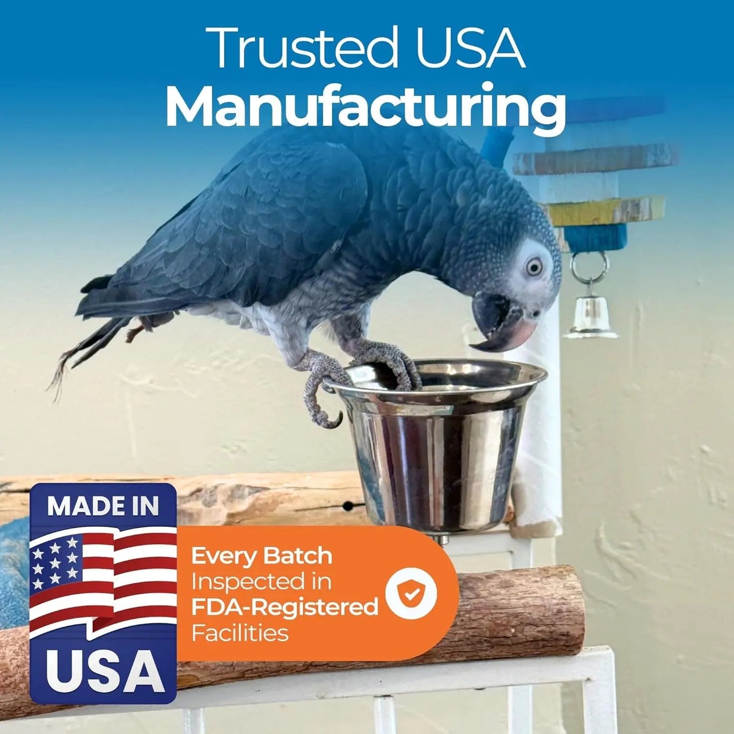 FeatherUp Bird Vitamins with Biotin & Calcium for Feather Growth 90g