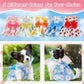 Floral Dog Dress Set Bow Summer Puppy Skirt Outfit Small Dogs Cats 5 Pack