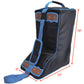 Tahoe Tack Turquoise Flower 1680D Nylon Western Boot Bag with Hand Tooled Leather Accents and 2 Year Warranty