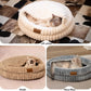 Fluffy Round Soft Cat Bed – Washable Plush Pet Bed for Cats & Small Dogs