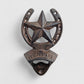 Star Horseshoe Wall Mount Bottle Opener, Cast Iron Bar Tool