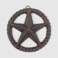 Rope Star Wall Plaque, Western Cast Iron Porch or Patio Decor