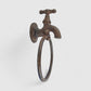 Faucet Towel Holder, Industrial Cast Iron Bath Accessory