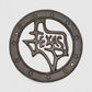 Round Texas Wall Plaque, Cast Iron Lone Star Wall Decor
