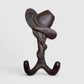 Cowboy Hat Hook Rack, Cast Iron Western for Hats, Coats or Leashes
