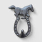 Horseshoe Wall Hook, Cast Iron for Coats, Hats or Leashes