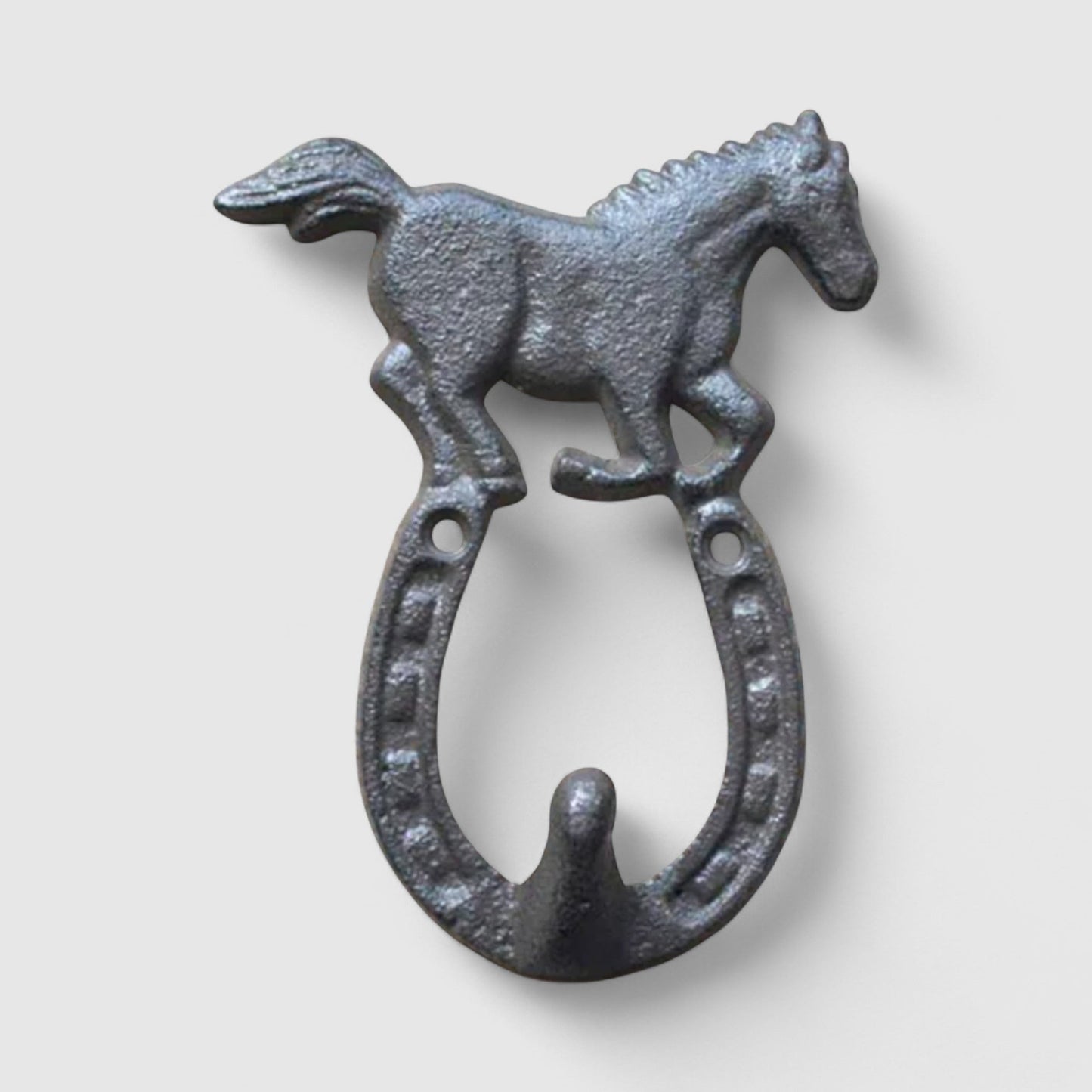 Horseshoe Wall Hook, Cast Iron for Coats, Hats or Leashes