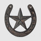 Star and Horseshoe Wall Plaque, Western Cast Iron Decor