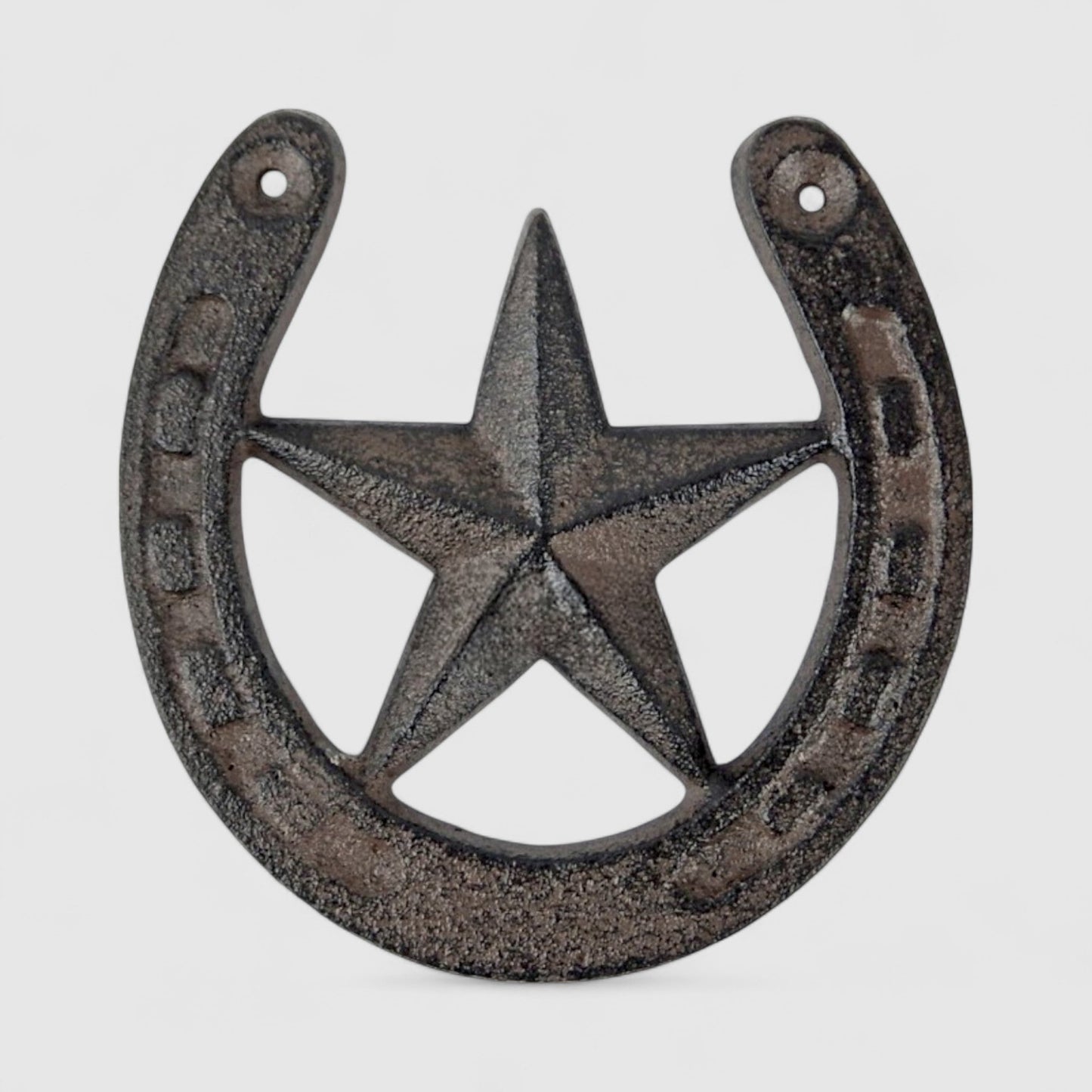Star and Horseshoe Wall Plaque, Western Cast Iron Decor