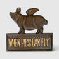 When Pigs Can Fly Cast Iron Wall Plaque, Humorous Wall Decor