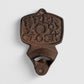 Beer O'Clock Wall Mount Bottle Opener, Rustic Cast Iron Bar Tool