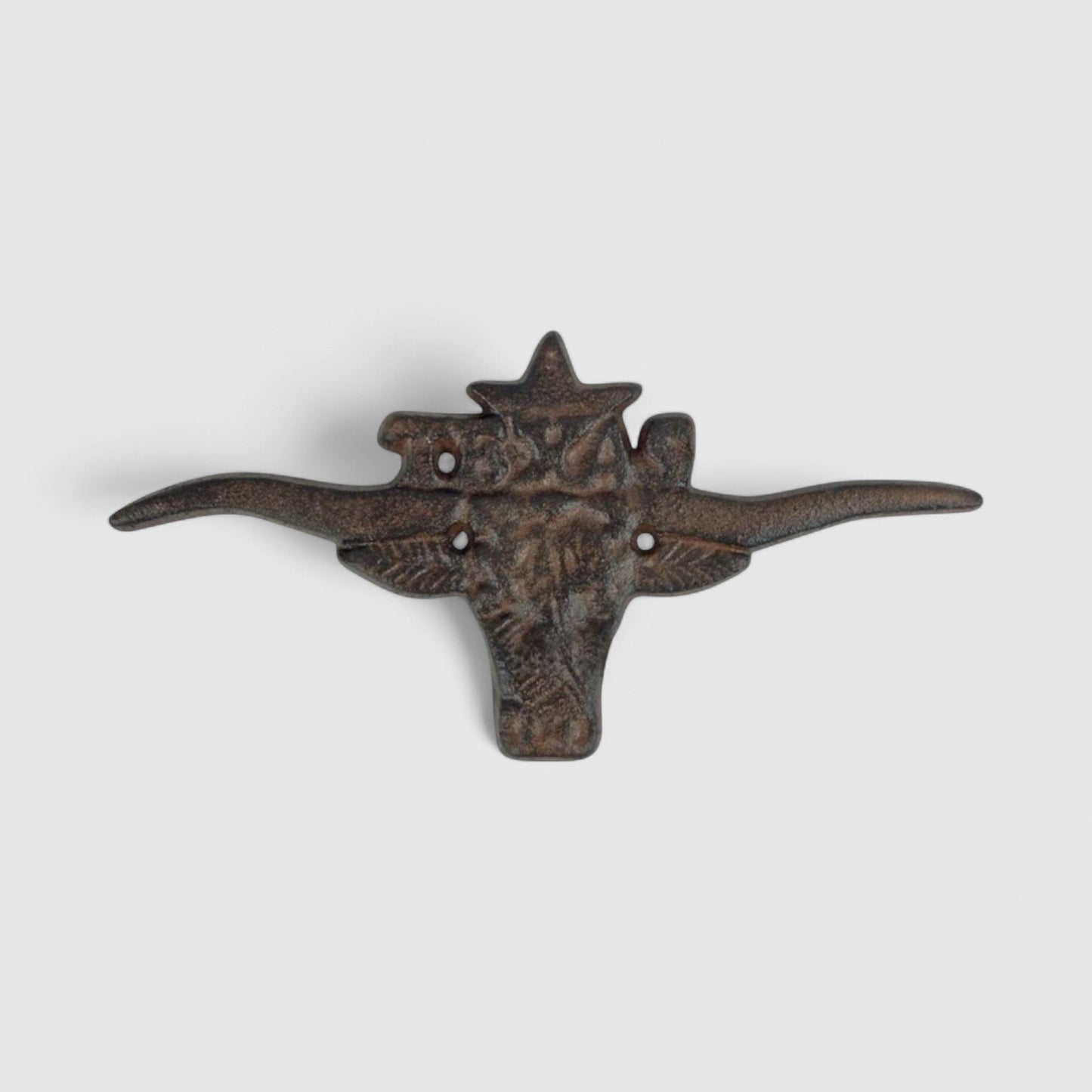 Texas Longhorn Wall Plaque, Cast Iron Western Ranch Decor
