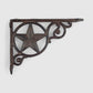 Star Shelf Bracket, Cast Iron Western Wall Mount Shelf Support