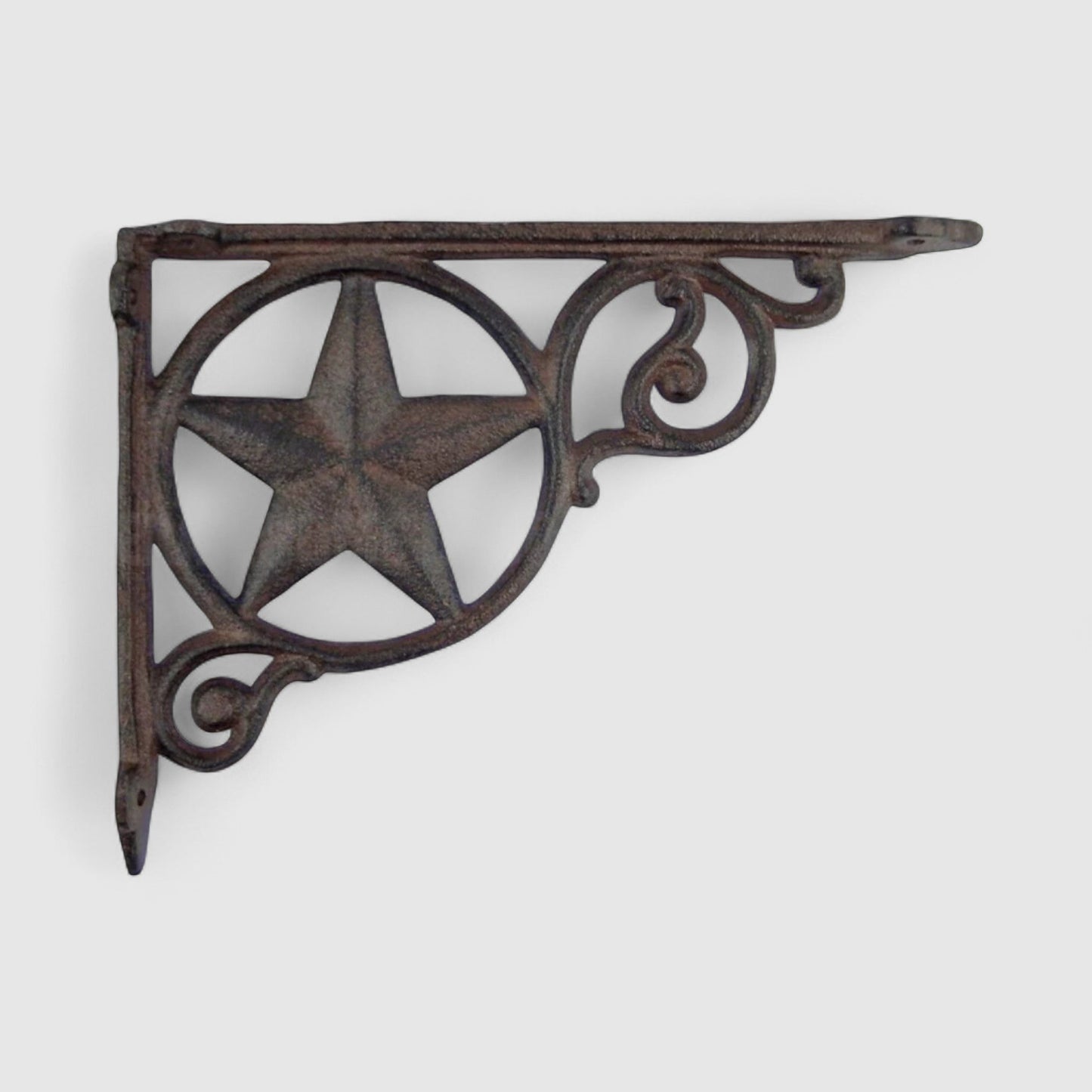 Star Shelf Bracket, Cast Iron Western Wall Mount Shelf Support