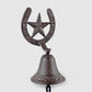 Horseshoe Star Doorbell, Cast Iron Farmhouse Porch Bell