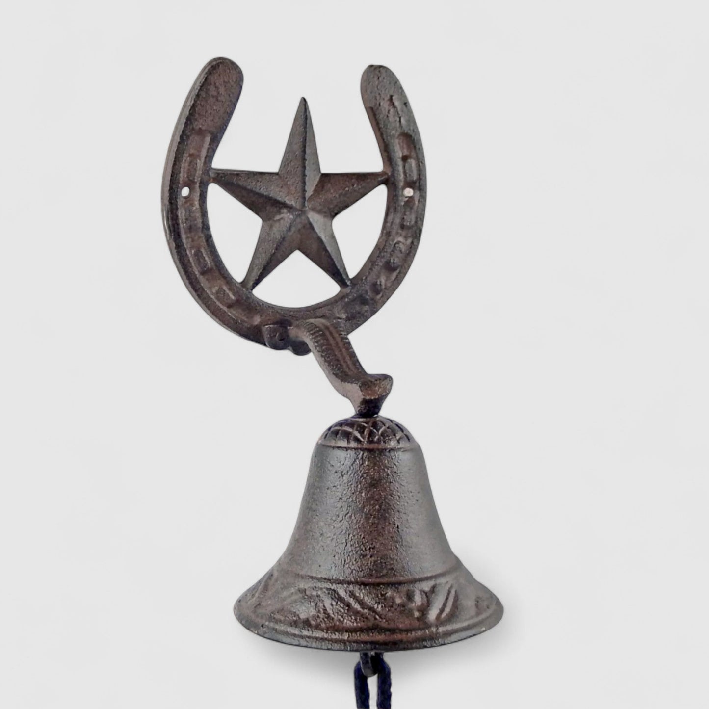 Horseshoe Star Doorbell, Cast Iron Farmhouse Porch Bell