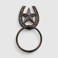 Star and Horseshoe Towel Ring, Western Cast Iron Bathroom Hardware