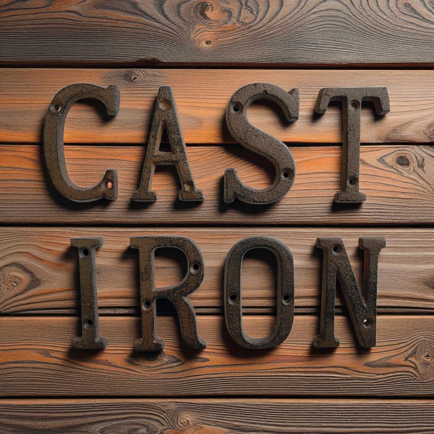 Alphabet Wall Letters, Cast Iron Full Set of 26 for Wall Display