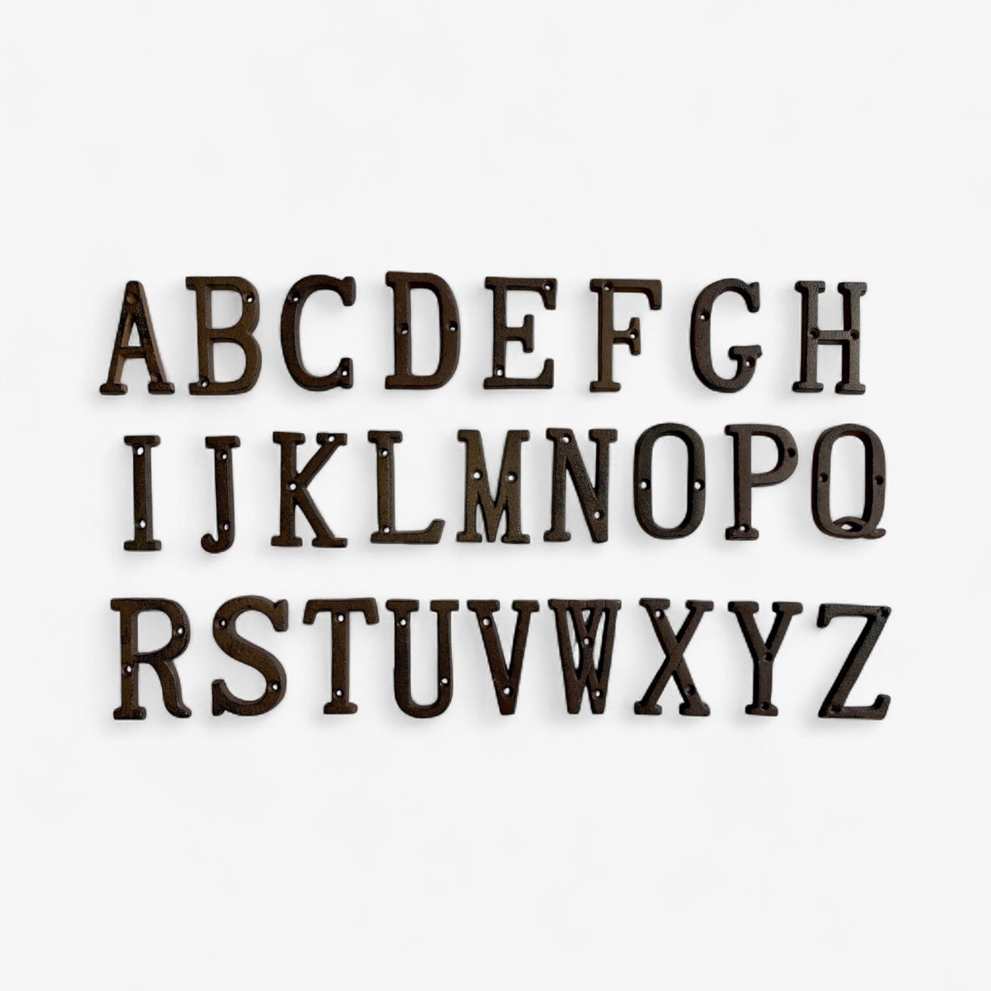 Alphabet Wall Letter, Individual Cast Iron for Wall Display