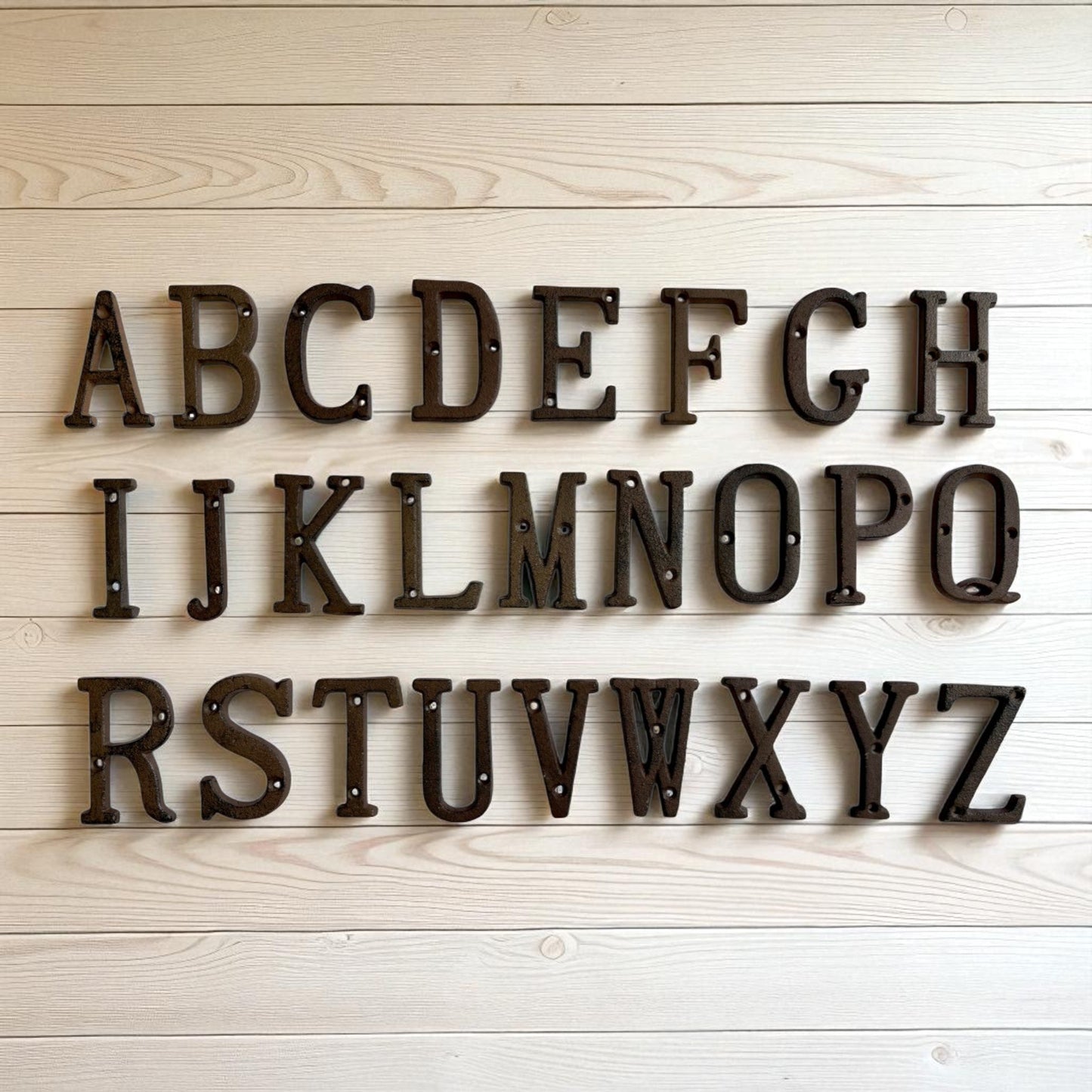 Alphabet Wall Letters, Cast Iron Full Set of 26 for Wall Display