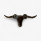 Longhorn Skull Drawer Pull, Cast Iron Western Cabinet Handle
