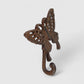 Butterfly Wall Hook, Cast Iron Nature Garden for Keys or Towels