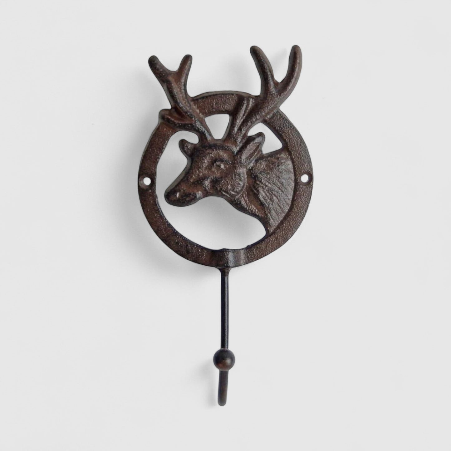 Deer Head Wall Hook, Cast Iron Vintage Woodland for Coats or Hats