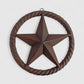 Star with Twisted Ring, Cast Iron Western Wall Plaque Decor